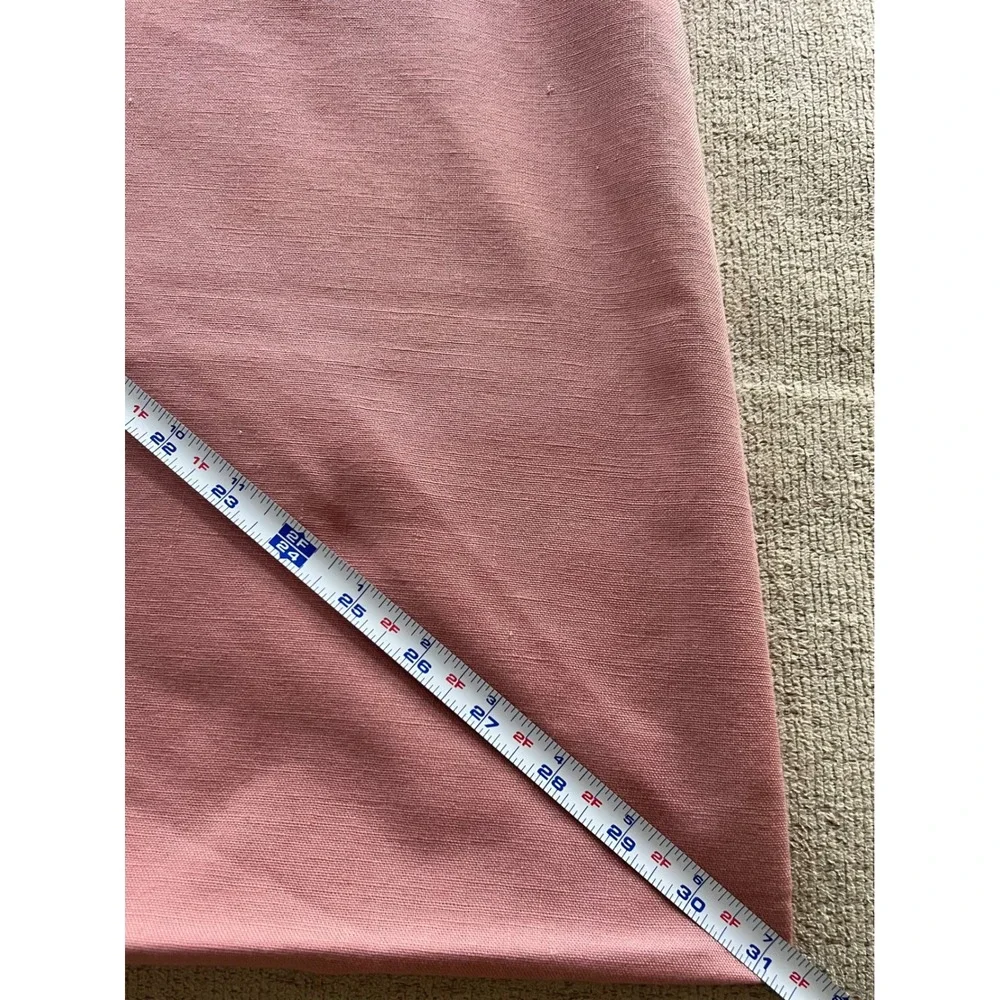 Dusty Rose Round Tablecloth Ruffle Lettuce Edge Mauve Textured 62 Inch Diameter